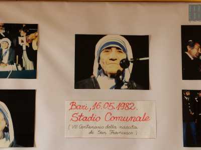 Nell'ex stadio Comunale di Bari la missionaria tenne anche un discorso